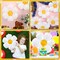 50 Pcs Daisy Flower Balloons 20x16 Inch, Flower Aluminum Foil Balloons Decorations for Party, Birthday, Wedding Decor, Groovy Boho 60s Theme Party Decor Supplies(White)